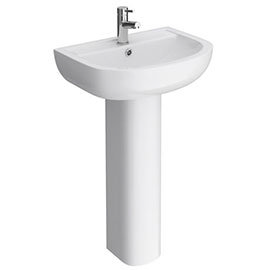 Cruze Basin with Full Pedestal (550mm Wide - 1 Tap Hole)