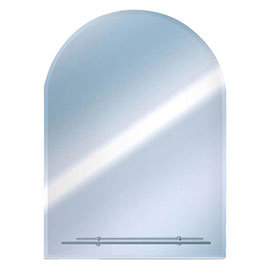 Euroshowers Round Top Bevelled Mirror with Glass Shelf - TEM5040AS