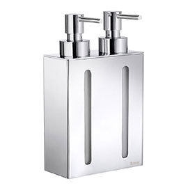 Smedbo Outline Wall Mounted Double Soap Dispenser - Polished Chrome - FK258