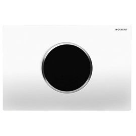 Geberit Sigma10 White + Gloss Chrome Touchless Automatic Flush for UP320 Cistern