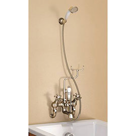 Burlington Anglesey Angled Wall Mounted Bath Shower Mixer with Shower Hook - H335-AN