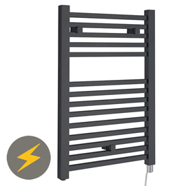 Hudson Reed 690 x 500mm Electric Square Heated Towel Rail - Anthracite - HL152