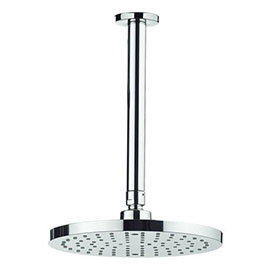 Crosswater - Fusion 200mm Round Fixed Head &amp; Ceiling Mounted Arm - MBFUAF20