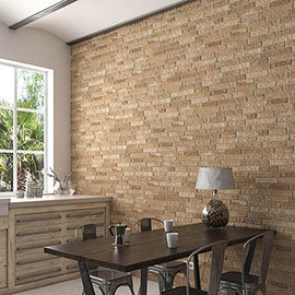 Michigan Ochre Rustic Brick Effect Tiles - 170 x 520mm