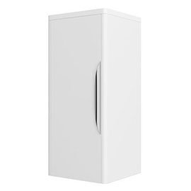 Monza Wall Mounted Medium Cupboard (Gloss White with Chrome Handle - W350 x D250mm)