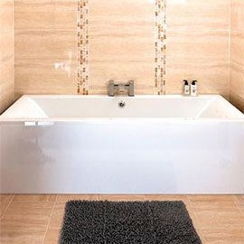 Asselby Square 1700 x 700 Double Ended Bath with Waste + Front Panel