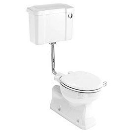 Burlington Concealed S Trap Bottom Outlet Low-Level WC with 520mm Push Button Cistern