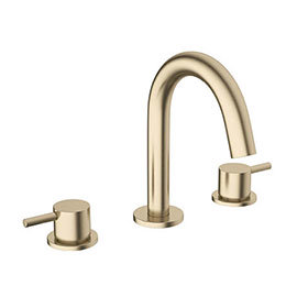 Crosswater MPRO Deck Mounted 3 Hole Set Basin Mixer - Brushed Brass - PRO135DNF