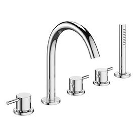 Crosswater MPRO 5 Tap Hole Bath Shower Mixer with Kit - Chrome - PRO450DC