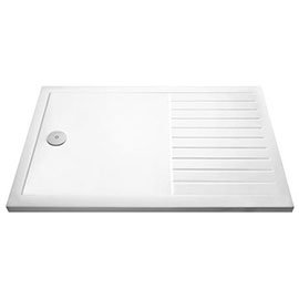 Hudson Reed Rectangular 40mm ABS Capped Acrylic Walk-In Shower Tray with Drying Area