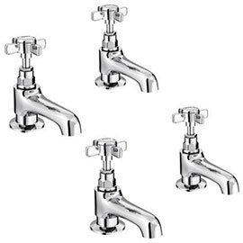 Regent Traditional Basin and Bath Taps - Chrome
