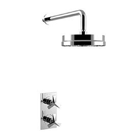 Heritage Hemsby Dual Control Recessed Valve with 8&quot; Fixed Head