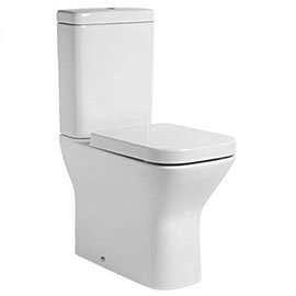 KLARA Toilet WC Close Coupled Rimless Bathroom Heavy Duty Seat 430mm Pan Height