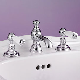 Silverdale Berkeley 3 Hole Basin Deck Tap with Pop Up Waste Chrome