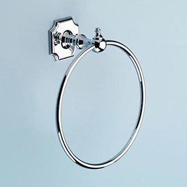 Silverdale Luxury Victorian Towel Ring - Polished Chrome