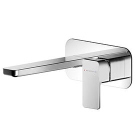 Asquiths Tranquil Wall Mounted Basin Mixer (2TH) With Backplate - TAD5113