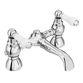 Chatsworth 1928 Traditional White Lever Bath Filler Tap