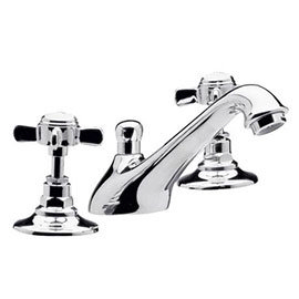 Traditional 3 Tap Hole Basin Mixer - Chrome - IJ327