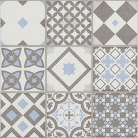 Vibe Light Blue Mosaic Patterned Wall and Floor Tiles - 223 x 223mm