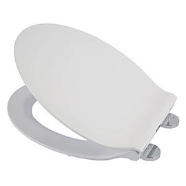 Croydex Flexi-Fix Michigan White Anti-Bacterial Toilet Seat with Soft Close and Quick Release - WL601622H