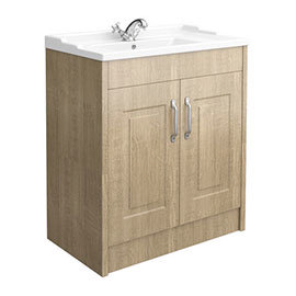 York Traditional Wood Finish Bathroom Basin Unit (820 x 480mm)