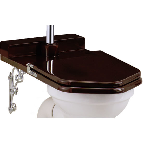 Burlington Throne Seat for Low Level Toilet Mahogany Seat S20 at