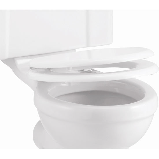 Burlington Soft Close Toilet Seat Gloss White Seat S18 at Victorian