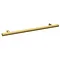 1 x Arezzo Industrial Style Knurled 'T' Bar Brushed Brass Handle (192mm Centres) Large Image