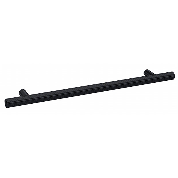 1 x Arezzo Industrial Style Knurled 'T' Bar Matt Black Handle (192mm