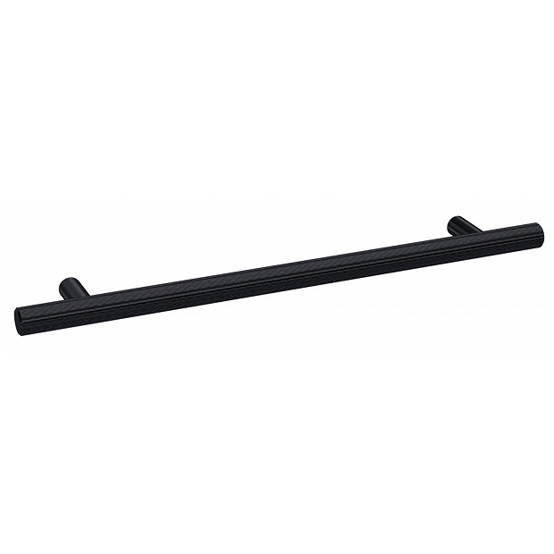 1 x Arezzo Industrial Style Knurled 'T' Bar Matt Black Handle (192mm Centres) Large Image