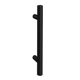 1 x Round 'T' Bar Matt Black Additional Handle - L155mm (96mm Centres) Large Image