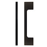 1 x Slim-Line D Matt Black Additional Handle - L150mm (128mm Centres)  Profile Large Image