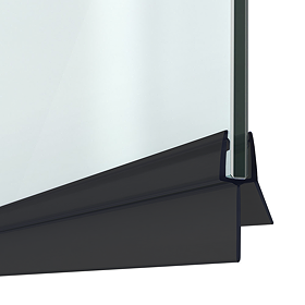 10-16mm Gap Black Shower Screen Door Seal Strip (Length 900mm) - Glass 4-6mm