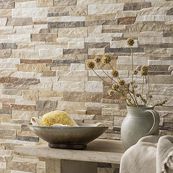 Textured Alps (Mixed) Stone Effect Wall Tiles - 34 x 50cm