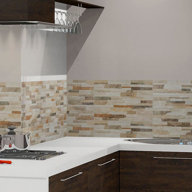 Textured Alps Stone Effect Wall Tiles - 34 x 50cm Profile Large Image