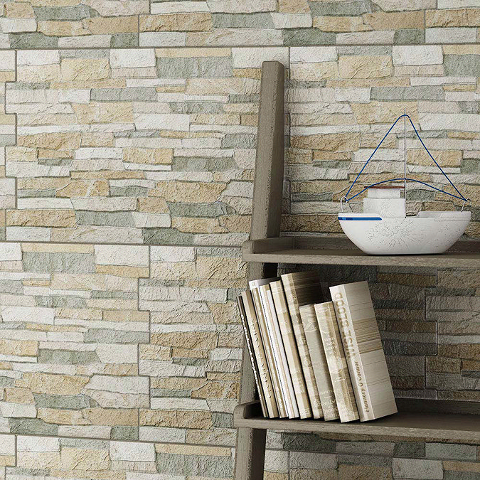 Textured Alps Stone Effect Wall Tiles - 34 x 50cm