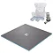 1000 x 1000 Wet Room Walk In Square Tray Former Kit (Centre Waste) Large Image