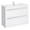 Nova Vanity Sink With Cabinet - 1000mm Modern High Gloss White Large Image