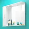 Alaska 1050mm Illuminated Mirror Cabinet (High Gloss White - Depth 170mm) Profile Large Image
