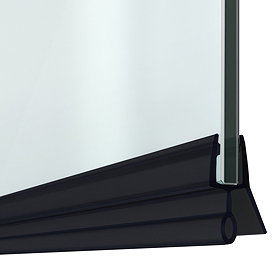 10mm Gap Black Shower Screen Door Seal Strip (Length 900mm) - Glass 4-6mm