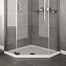 1100 x 1100 Diamond Shaped Shower Tray  Profile Large Image