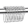 12 Chrome Plated Easy Glide Shower Curtain Rings Large Image