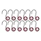 12 Hot Pink Resin Shower Curtain Hooks Large Image