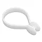 12 White Button Shower Curtain Rings Large Image