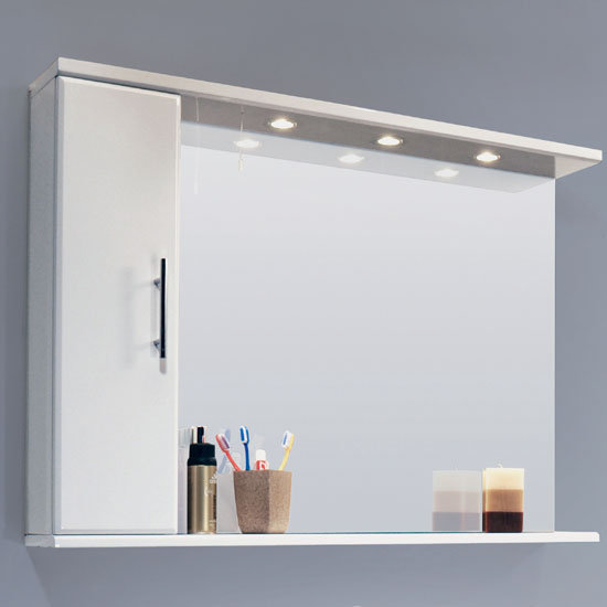 Alaska 1200mm Illuminated Mirror Cabinet (High Gloss White - Depth 170mm) Profile Large Image