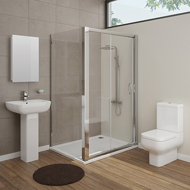 Pro En Suite Bathroom Package with 1200mm Sliding Enclosure Profile Large Image