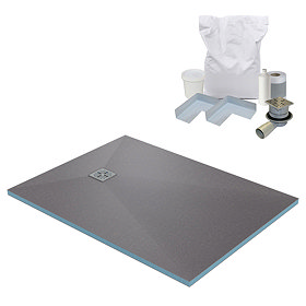 1200 x 900 Wet Room Walk In Rectangular Tray Former Kit (End Waste) Large Image