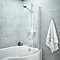 1400 Curved Shower Bath Screen  Feature Large Image