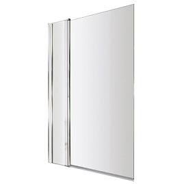 1400 Hinged Square Bath Screen with Fixed Panel - NSSQ1 Large Image