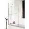 1400 Hinged Straight Curved Top Bath Screen + Rail  Profile Large Image